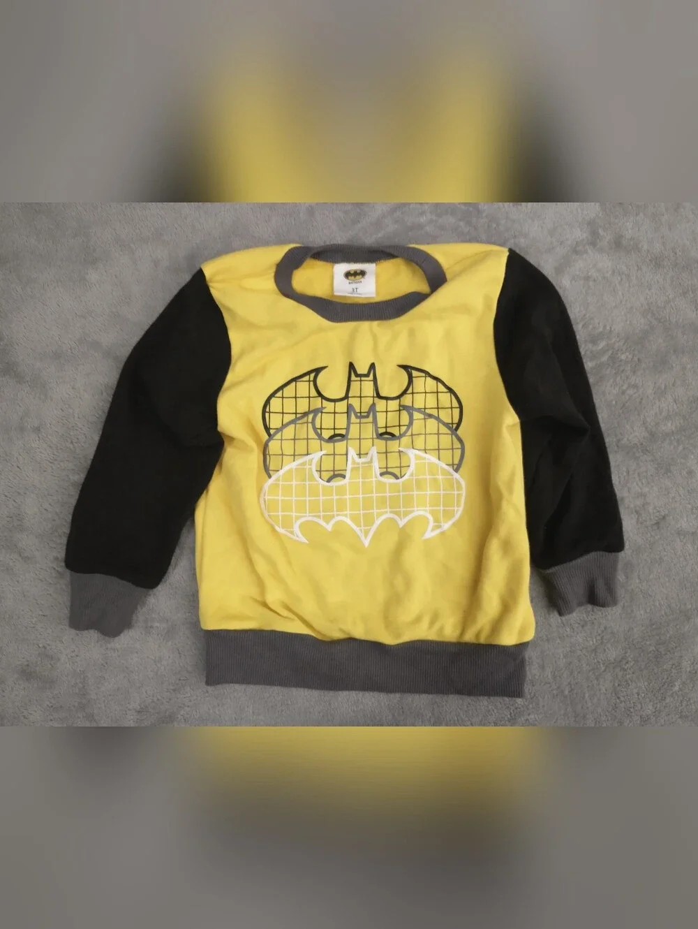 Kids - 3T - DC Comics / Happy Threads Batman Black & Yellow Jogger / Pajama Set